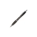 Variante Transparent Noir - Stylo bille personnalisable transparent en plastique Ocean Bound avec logo - Hawaï