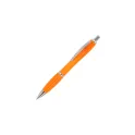 Variante Transparent Orange - Stylo bille personnalisable transparent en plastique Ocean Bound avec logo - Hawaï