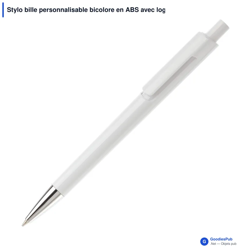 Stylo bille personnalisable bicolore en ABS avec logo - Illusion - Image 2