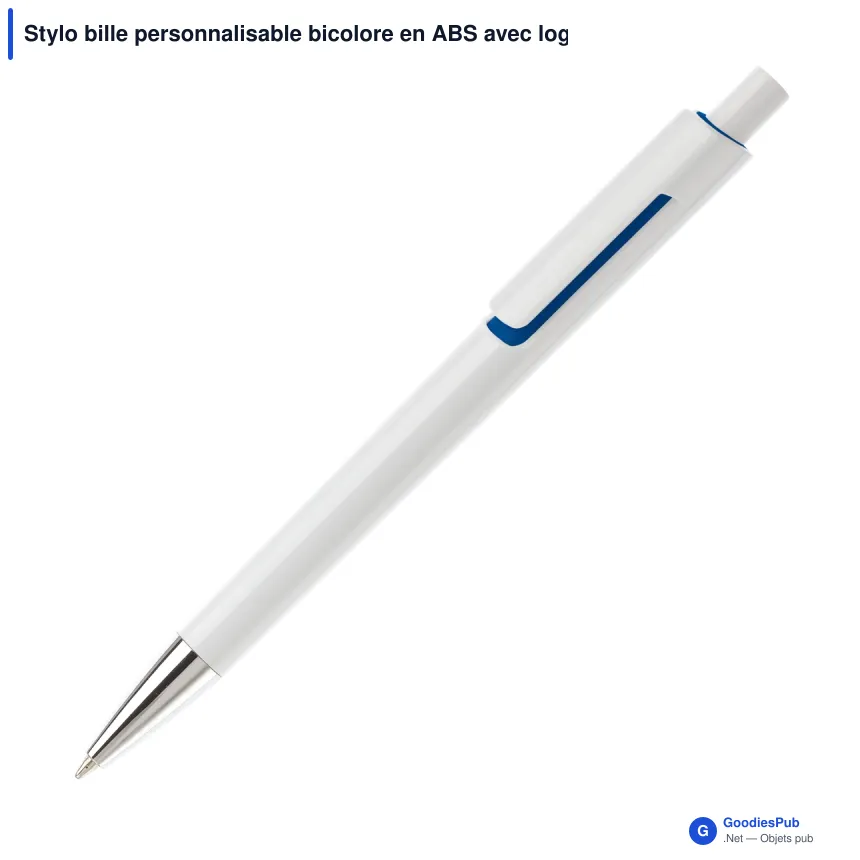 Stylo bille personnalisable bicolore en ABS avec logo - Illusion - Image 3