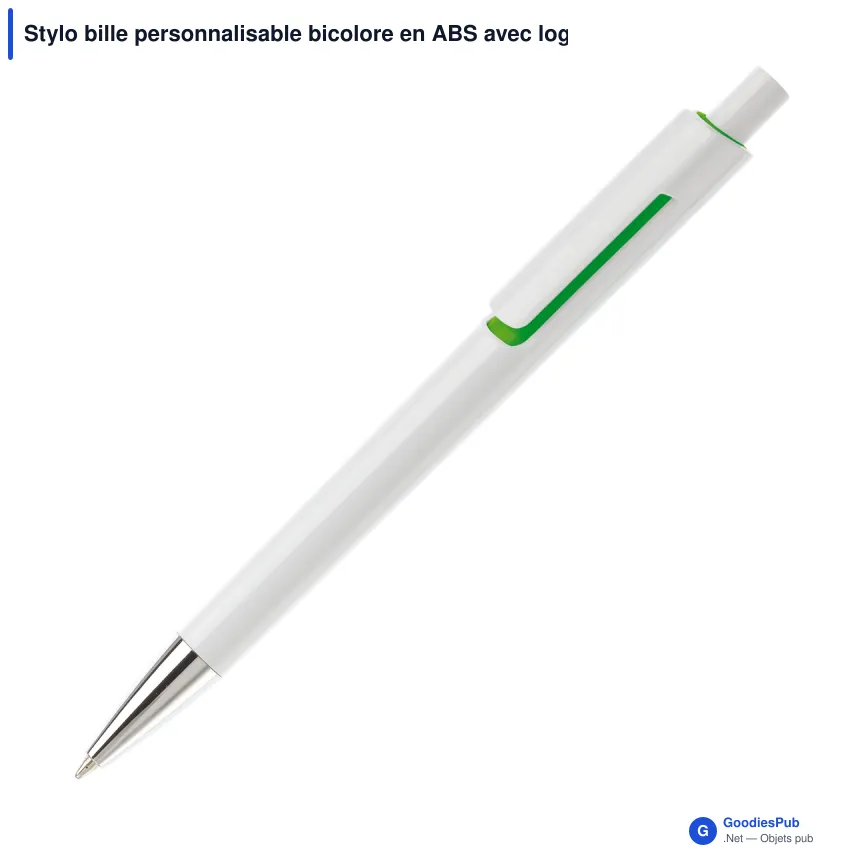 Stylo bille personnalisable bicolore en ABS avec logo - Illusion - Image 4