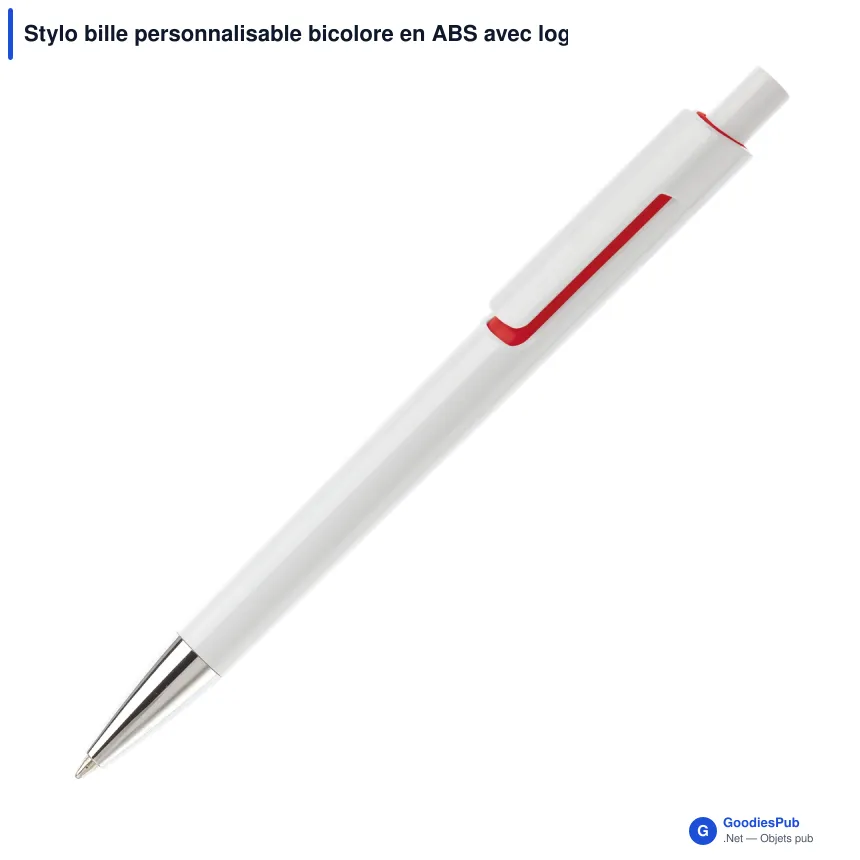 Stylo bille personnalisable bicolore en ABS avec logo - Illusion - Image 5