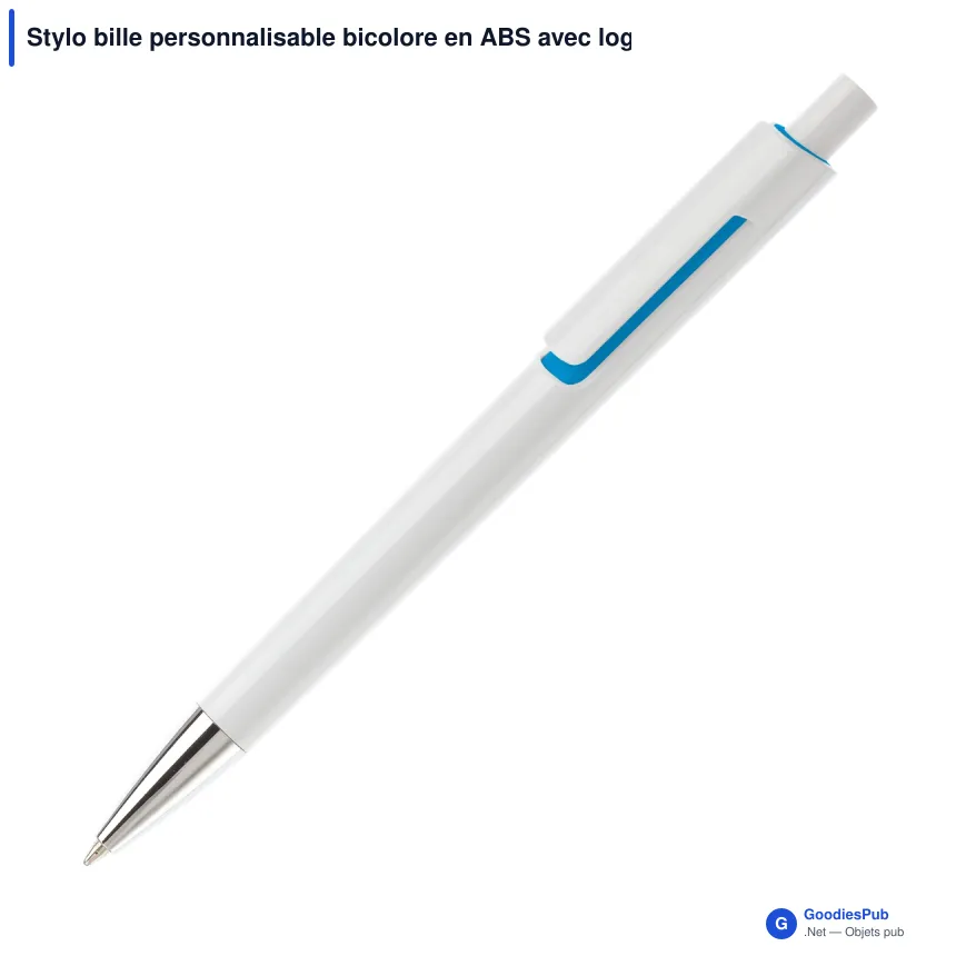 Stylo bille personnalisable bicolore en ABS avec logo - Illusion - Image 6