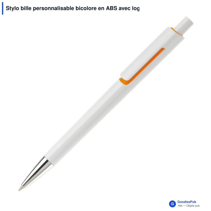 Stylo bille personnalisable bicolore en ABS avec logo - Illusion - Image 7