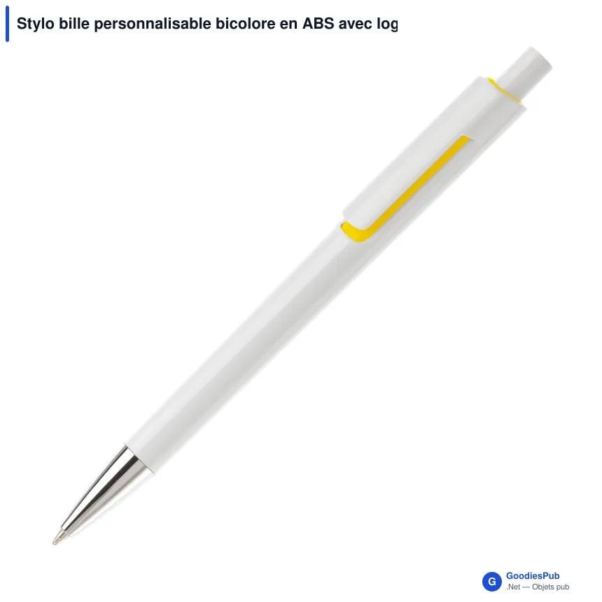 Stylo bille personnalisable bicolore en ABS avec logo - Illusion - Image 8
