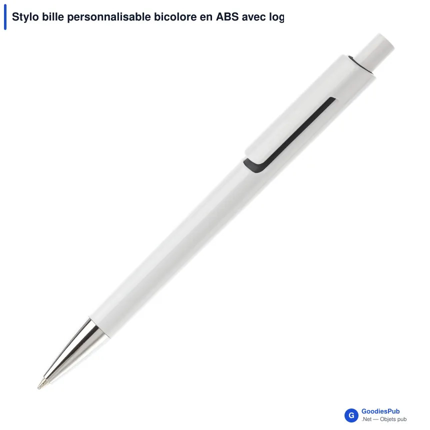 Stylo bille personnalisable bicolore en ABS avec logo - Illusion - Image 9