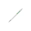 Variante Blanc / vert - Stylo bille personnalisable bicolore en ABS avec logo - Illusion