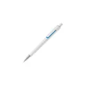 Variante Blanc / Bleu clair - Stylo bille personnalisable bicolore en ABS avec logo - Illusion