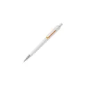 Variante Blanc / Orange - Stylo bille personnalisable bicolore en ABS avec logo - Illusion