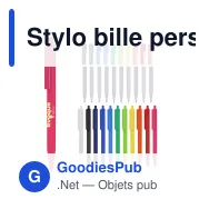 Stylo bille personnalisable opaque uni ou bicolore avec logo - Kuma - Miniature 1