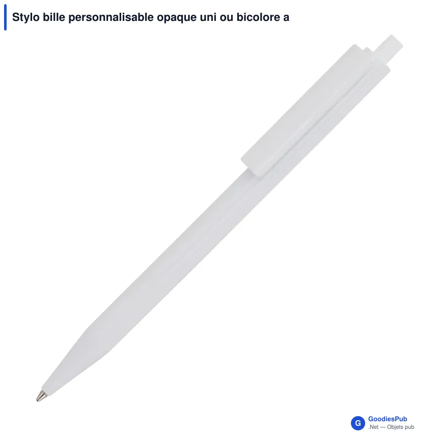 Stylo bille personnalisable opaque uni ou bicolore avec logo - Kuma - Image 2