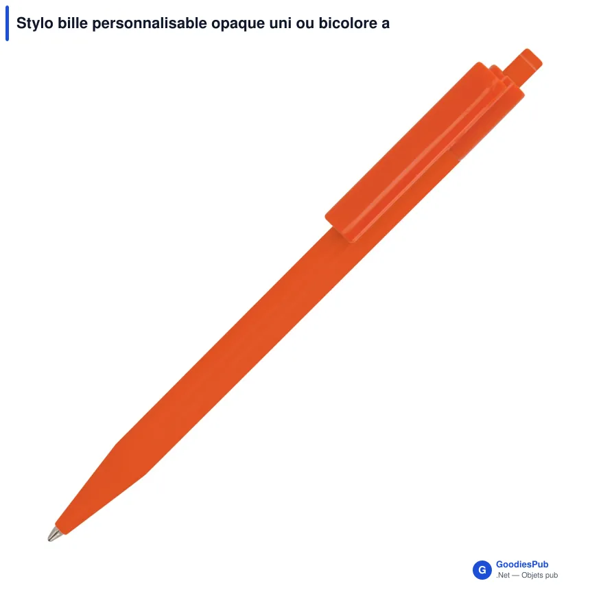 Stylo bille personnalisable opaque uni ou bicolore avec logo - Kuma - Image 4