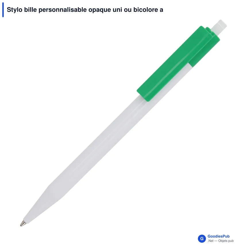 Stylo bille personnalisable opaque uni ou bicolore avec logo - Kuma - Image 6