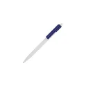 Variante Blanc / bleu foncé - Stylo bille personnalisable opaque uni ou bicolore avec logo - Kuma