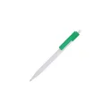 Variante Blanc / vert - Stylo bille personnalisable opaque uni ou bicolore avec logo - Kuma