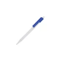 Variante Blanc / Cobalt - Stylo bille personnalisable opaque uni ou bicolore avec logo - Kuma