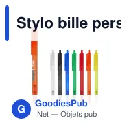 Stylo bille personnalisable transparent coloré avec logo - Kuma - Miniature 1