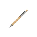 Variante Gris - Stylo bille personnalisable en bambou avec logo - Madrid