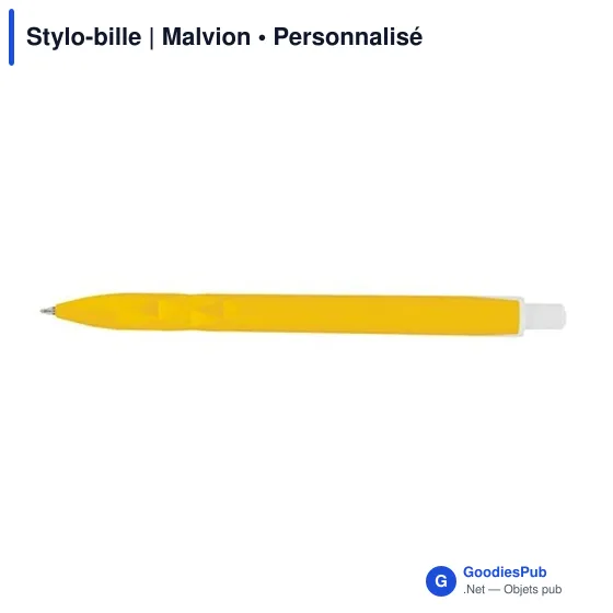 Stylo-bille personnalisable Malvion avec logo en ABS recyclé - Image 2