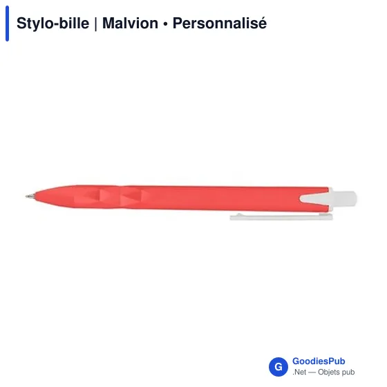 Stylo-bille personnalisable Malvion avec logo en ABS recyclé - Image 11