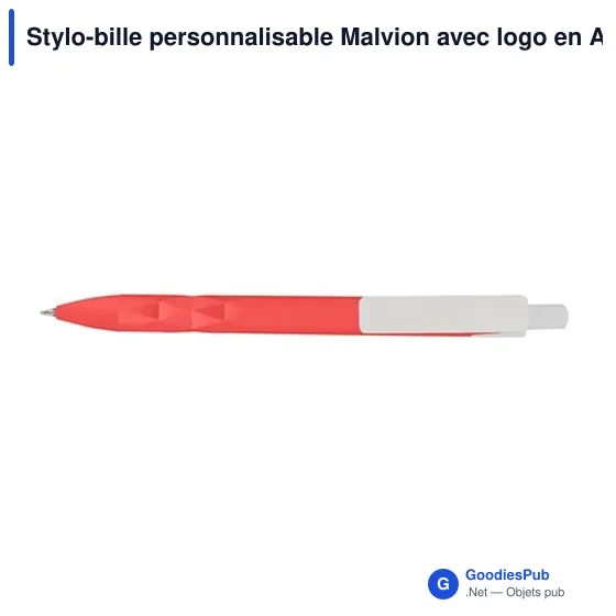 Stylo-bille personnalisable Malvion avec logo en ABS recyclé - Image 12