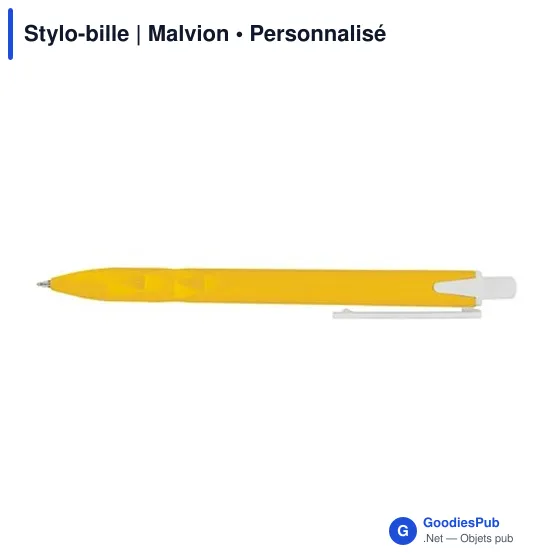 Stylo-bille personnalisable Malvion avec logo en ABS recyclé - Image 3