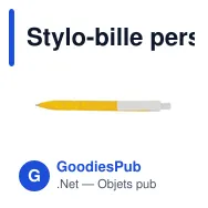 Stylo-bille personnalisable Malvion avec logo en ABS recyclé - Miniature 4
