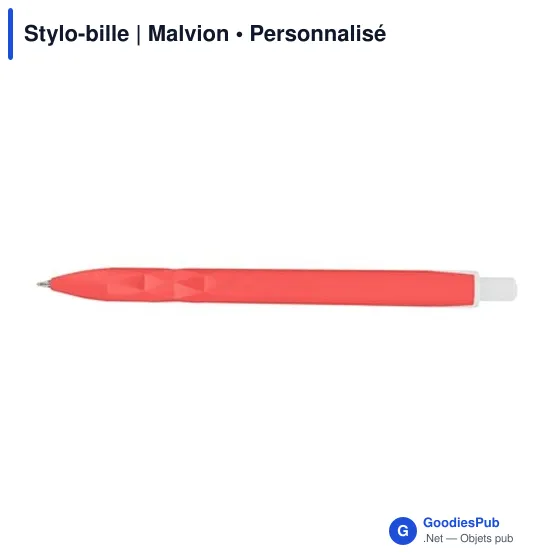 Stylo-bille personnalisable Malvion avec logo en ABS recyclé - Image 10