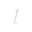 Variante blanc - Stylo-bille personnalisable Malvion avec logo en ABS recyclé