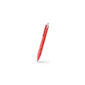 Variante rouge - Stylo-bille personnalisable Malvion avec logo en ABS recyclé