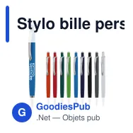 Stylo bille personnalisable en aluminium toucher doux avec logo - Monaco - Miniature 1