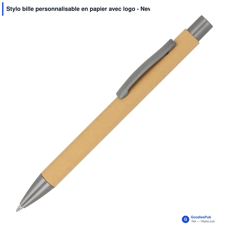 Stylo bille personnalisable en papier avec logo - New York - Image 3