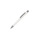 Variante Blanc - Stylo bille personnalisable en papier avec logo - New York
