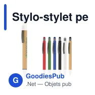 Stylo-stylet personnalisable en papier avec logo - New York - Miniature 1