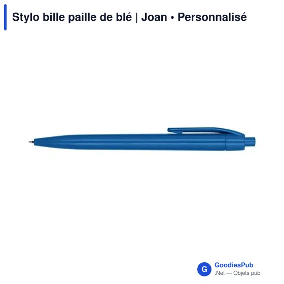 Stylo bille personnalisable en paille de blé avec logo - Joan - Image 11