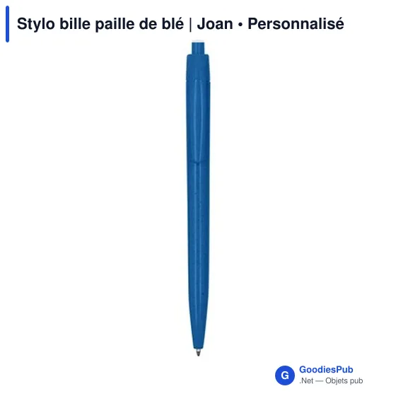 Stylo bille personnalisable en paille de blé avec logo - Joan - Image 12
