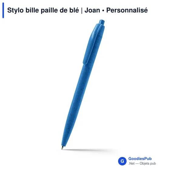 Stylo bille personnalisable en paille de blé avec logo - Joan - Image 9