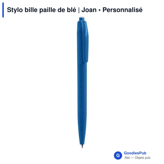 Stylo bille personnalisable en paille de blé avec logo - Joan - Image 10