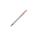 Variante Argent - Stylo bille personnalisable en métal caoutchouté avec logo - Paris Deluxe