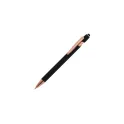 Variante Noir - Stylo bille personnalisable en métal caoutchouté avec logo - Paris Deluxe