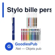 Stylo bille personnalisable en aluminium toucher doux avec logo - Paris - Miniature 1