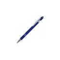 Variante Bleu - Stylo bille personnalisable en aluminium toucher doux avec logo - Paris