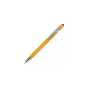 Variante Jaune - Stylo bille personnalisable en aluminium toucher doux avec logo - Paris