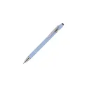 Variante Bleu pastel - Stylo bille personnalisable en aluminium toucher doux avec logo - Paris