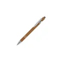 Variante Cognac - Stylo bille personnalisable en aluminium toucher doux avec logo - Paris