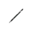 Variante Gris - Stylo bille personnalisable en aluminium toucher doux avec logo - Paris