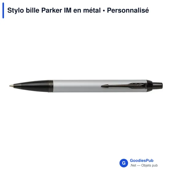 Stylo bille personnalisable Parker IM en métal avec logo - Image 3