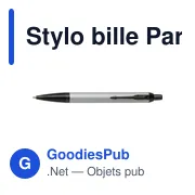 Stylo bille personnalisable Parker IM en métal avec logo - Miniature 7