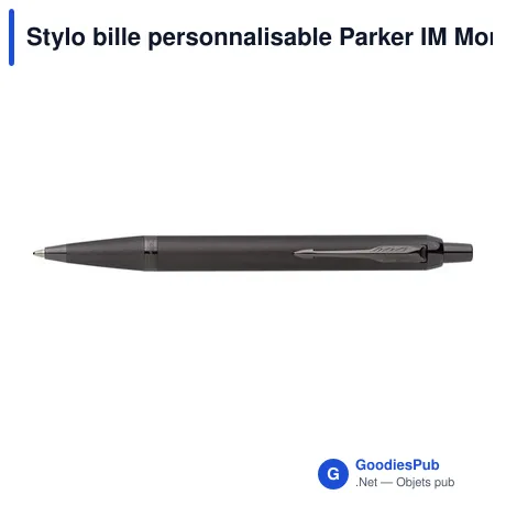 Stylo bille personnalisable Parker IM Monochrome avec logo