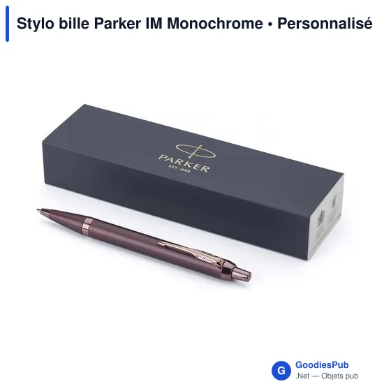 Stylo bille personnalisable Parker IM Monochrome avec logo - Image 2